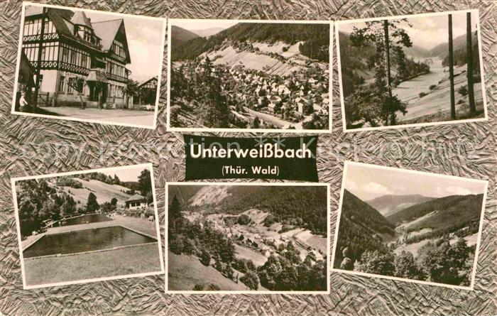 Unterweissbach Panorama Teilansichten Schwimmbad