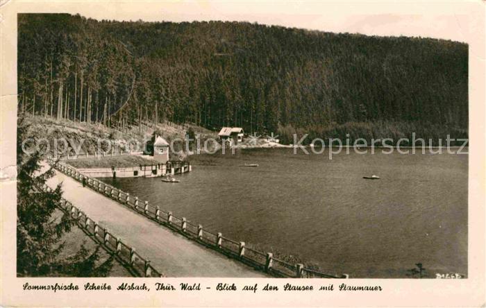 Scheibe-Alsbach Stausee mit Staumauer
