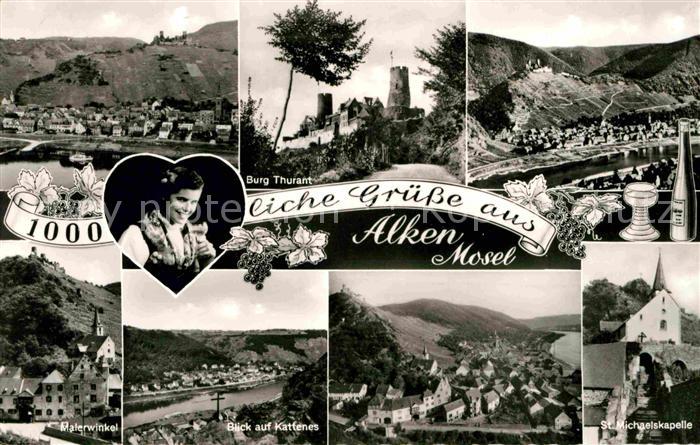 Alken Koblenz Teilansicht Burg Thurant Malerwinkel Kattenes St Michaelskapelle