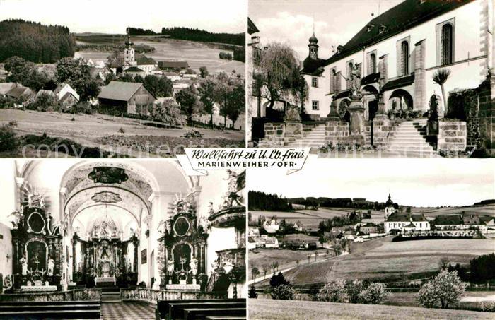 Marienweiher Wallfahrtskirche zu ULb Frau Inneres Panorama