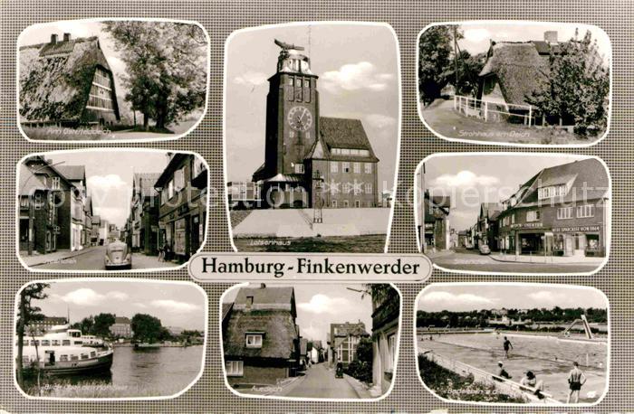 Finkenwerder Am Osterfelddeich Lotsenhaus Strohhaus Steendiek Kohlfleet Auedeich