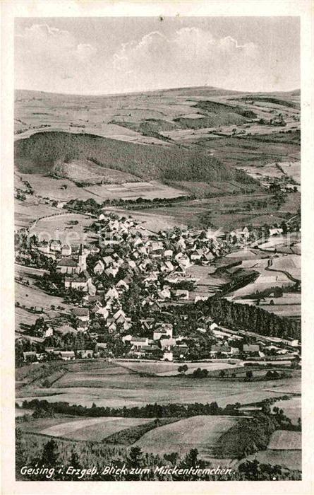 Geising Erzgebirge Blick zum Mueckentuermchen