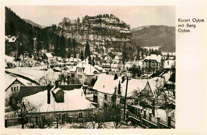 Oybin Sachsen Stadtblick mit Berg Oybin
