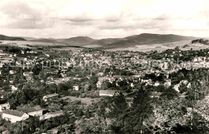Schmalkalden Thueringen Blick vom Wolfsberg