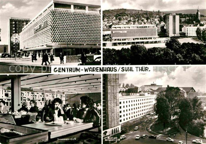 Suhl Thueringer Wald Centrum Warenhaus Terrassen Cafe Stadtblick