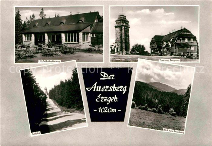 Auersberg Wildenthal HO Selbstbedienung Turm und Berghaus Auffahrt Auersbergblic
