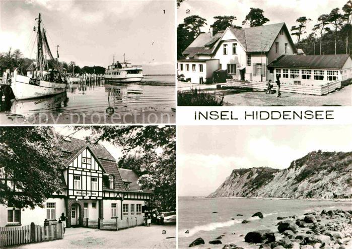 Insel Hiddensee Hafen Gaststaette Klausner Haus Wieseneck Steilkueste