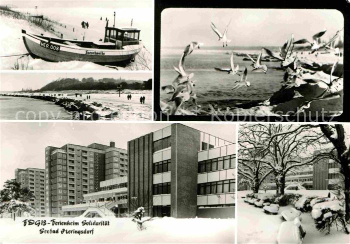 Heringsdorf Ostseebad Usedom Boot Seeschwalbe Strand FDGB Erholungsheim Solidari