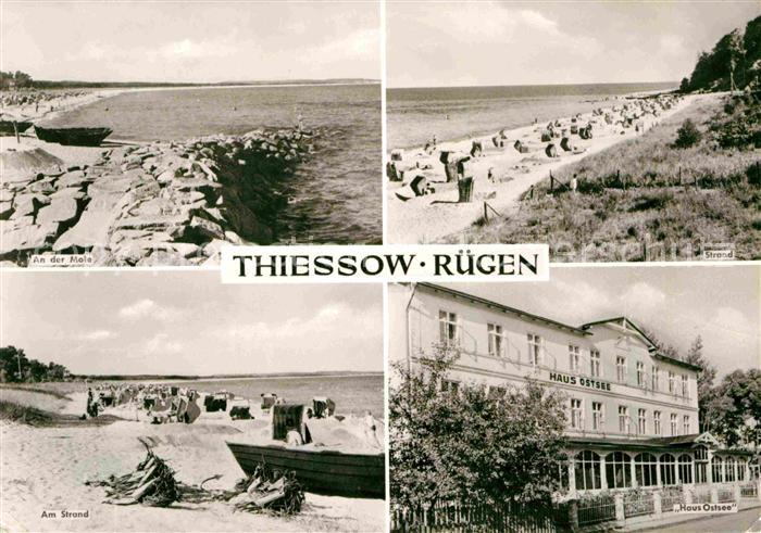 Thiessow Ostseebad Ruegen Mole Strand Haus Ostsee