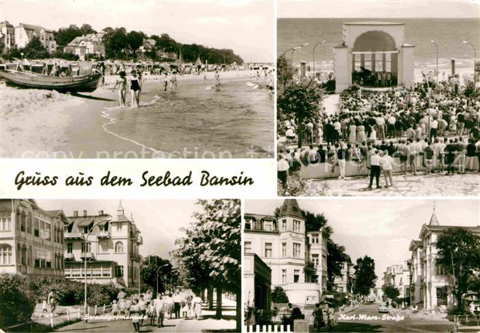 Bansin Ostseebad Strand Konzertplatz Promenade Karl Marx Str