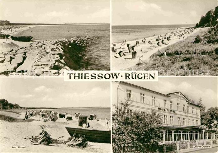 Thiessow Ostseebad Ruegen Mole Strand Haus Ostsee