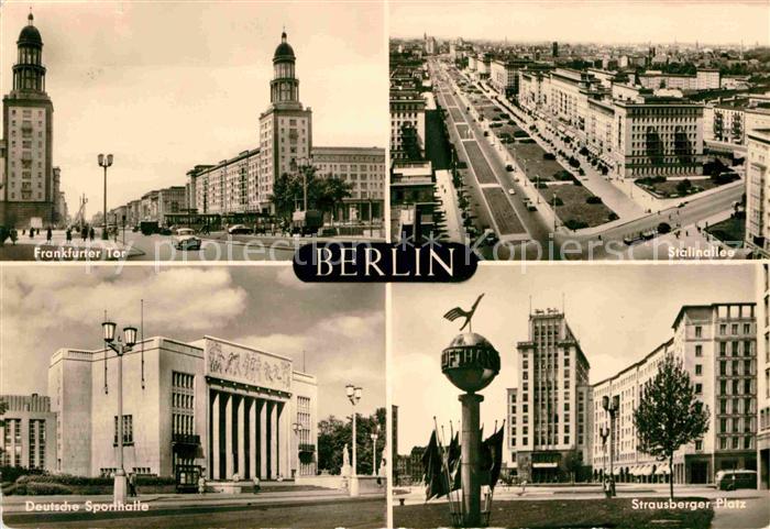 BERLIN  CITY Frankfurter Tor Stalinallee Deutsche Sporthalle Strausberger Platz