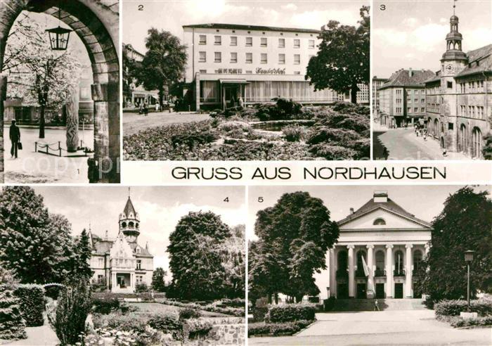 Nordhausen Thueringen Mahnmal HO Hotel Handelshof Albert Kuntz Platz Rathaus Mey
