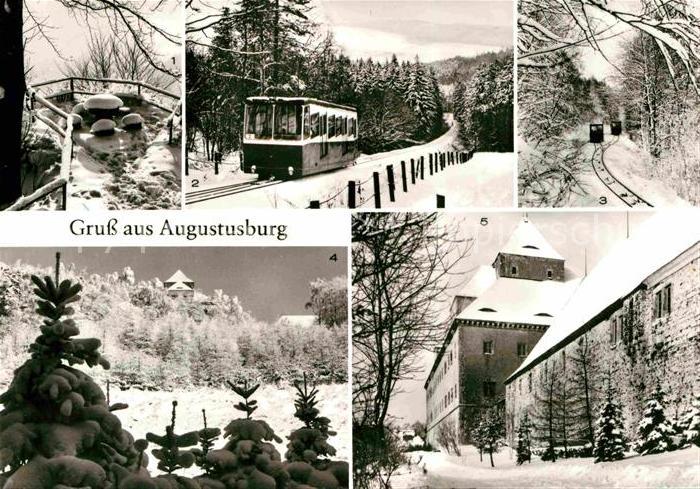 Augustusburg Am Kunnerstein Drahtseilbahn Schlossblick Schloss
