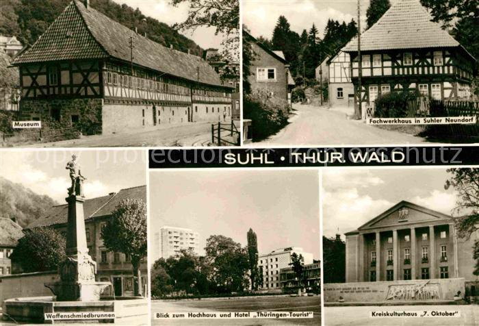 Suhl Thueringer Wald Museum Fachwerkhaus Waffenschmiedbrunnen Hotel Thueringen T