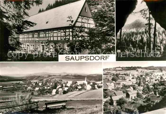 Saupsdorf Raeumnichtmuehle Kleinsteinhoehle Teilansicht Stadtblick