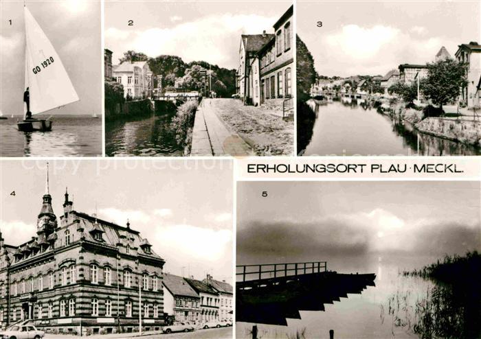 Plau Mecklenburg Plauer See Zugbruecke Strandstrasse Rathaus Seemotiv