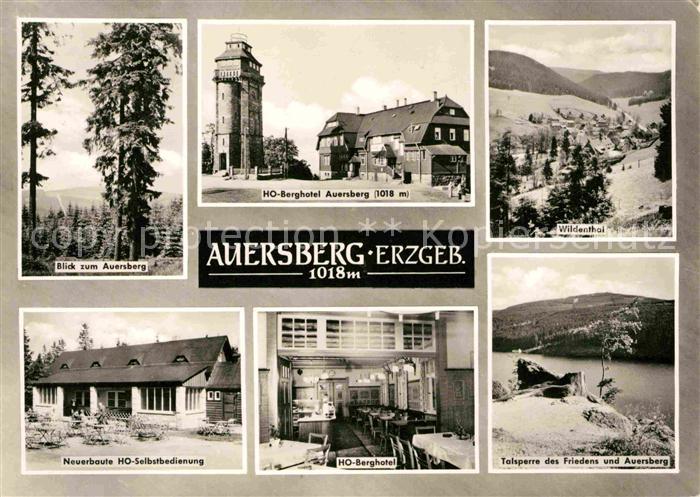 Wildenthal Eibenstock Auersberg HO Berghotel Auersberg Panorama HO Selbstbedienu