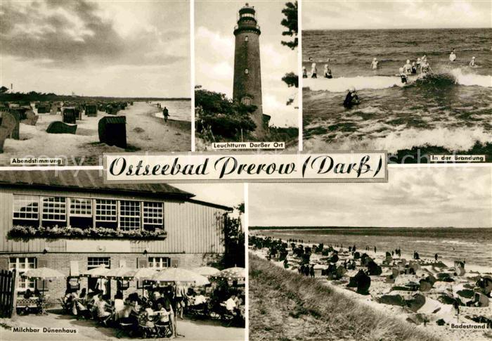 Prerow Ostseebad Abendstimmung Leuchtturm Darsser Ort Brandung Milchbar Duenenha