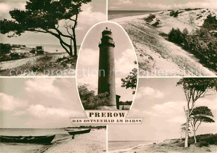 Prerow Ostseebad Strand Duenen Leuchtturm