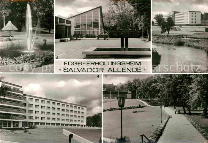 Templin FDGB Erholungsheim Salvador Allende Restaurant Heimansicht Park