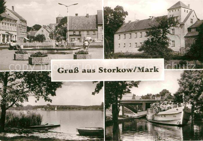 Storkow Mark Marktplatz Schloss Seeblick Ausflugsschiff