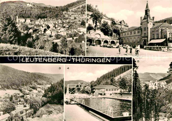 Leutenberg Thueringen Panorama Marktplatz Hirschweg Schwimmbad Friedensburg