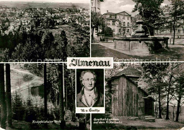 Ilmenau Thueringen Teilansicht Goetheschloesschen Knoepfelstaler Teich Goethehae