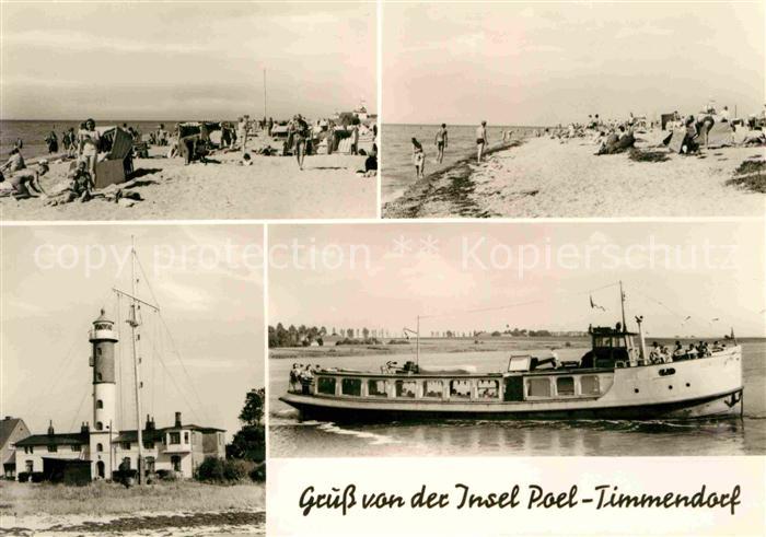Timmendorf Insel Poel Strand Leuchtturm Fahrgastschiff