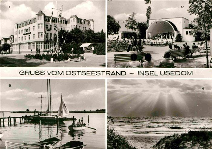 Zinnowitz Ostseebad Heim Glueck auf Konzertpavillon Am Achterwasser Ostseeblick