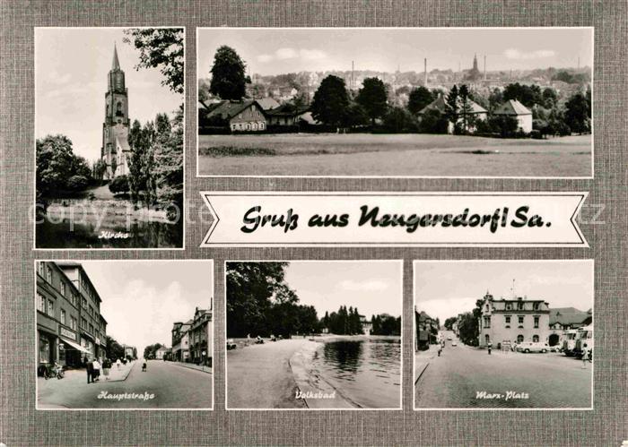 Neugersdorf Sachsen Kirche Hauptstr Volksbad Marx Platz