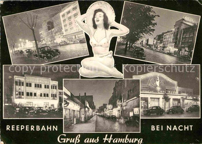 St Pauli Reeperbahn bei Nacht Details