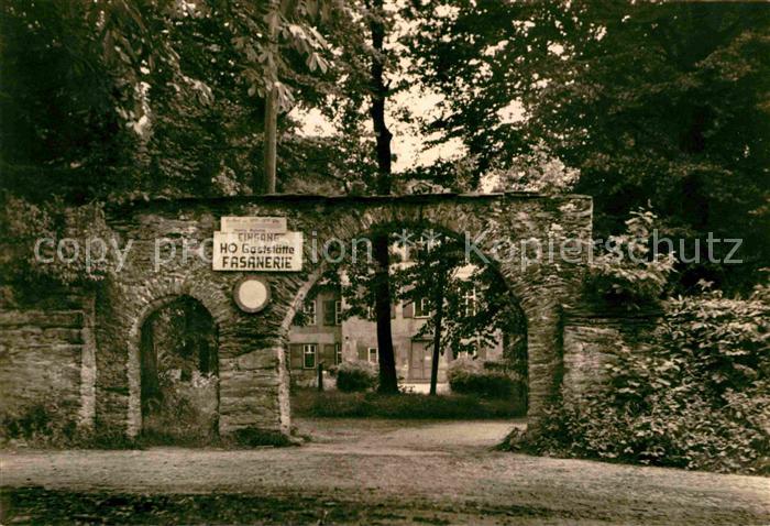 Schwarzburg Thueringer Wald HOG Fasanerie Eingang
