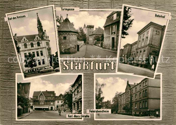 Stassfurt Rat des Kreises Turmgasse Bahnhof Karl Marx Str Feierabendheim
