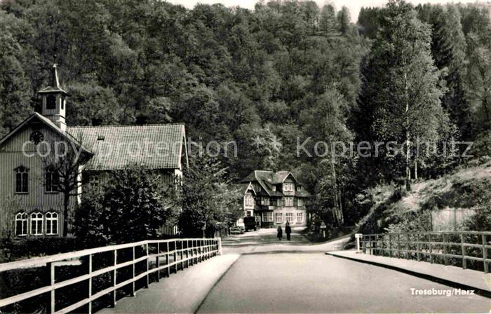 Treseburg Harz Kirche Ortsansicht