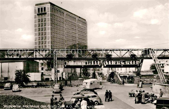 WUPPERTAL NRW Schwebebahn Hochhaus Glanzstoff AG