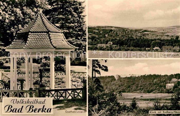 Berka Bad Volksheilbad Klinik Rodberg Haus Goethebrunnen