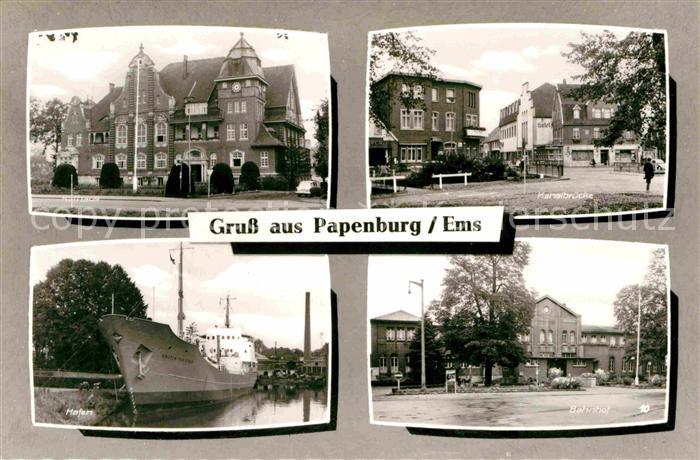 Papenburg Ems Kanalbruecke Hafen Bahnhof