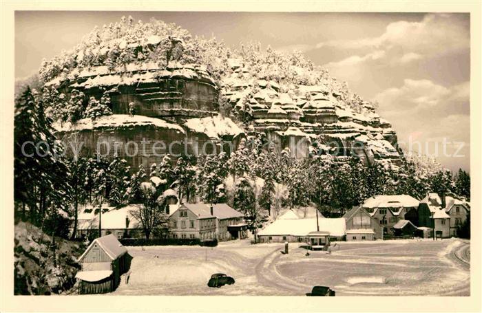 Oybin Sachsen Winter HOG Voelkerfreundschaft Zittauer Gebirge