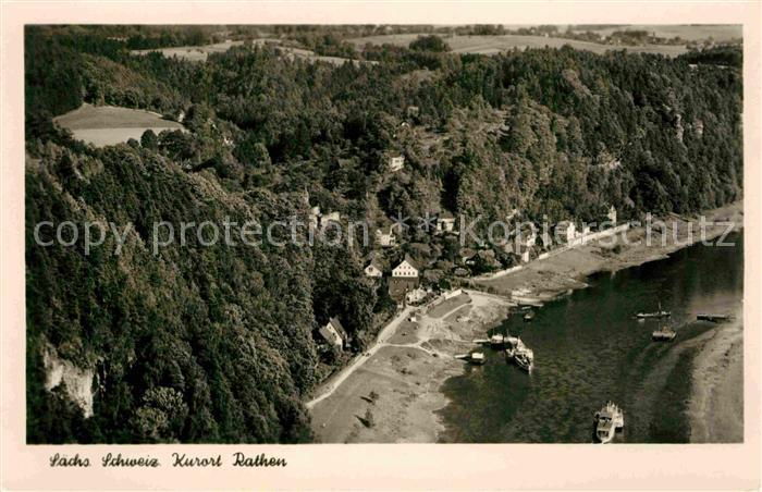 Rathen Saechsische Schweiz Kurort Faehre Elbe