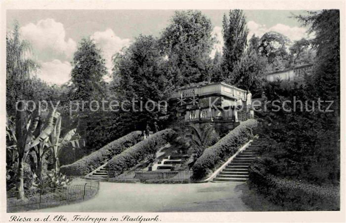 Riesa Sachsen Freitreppe Stadtpark