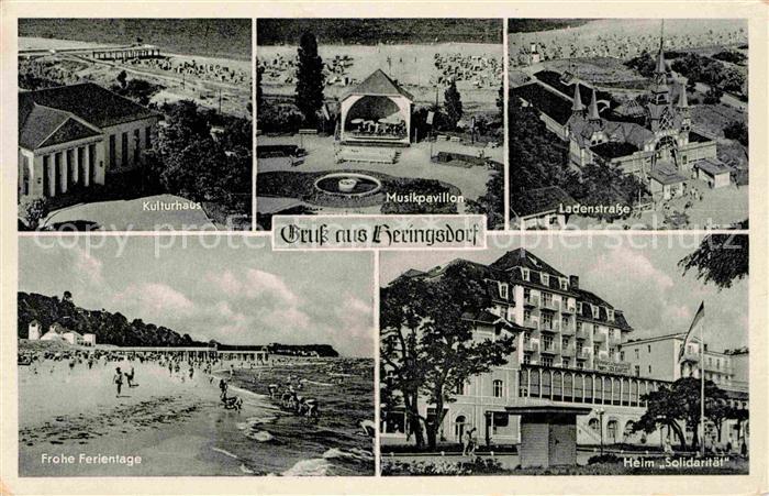 Heringsdorf Ostseebad Usedom Kulturhaus Musikpavillon Ladenstrasse Strand Heim S