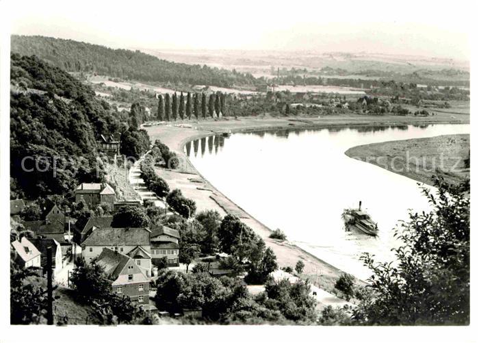 Seusslitz Diesbar Elbe Panorama