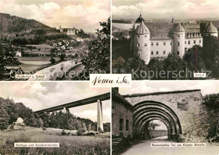Nossen Muldental Schloss Huthaus Autobahnbruecke Romanisches Tor Kloster