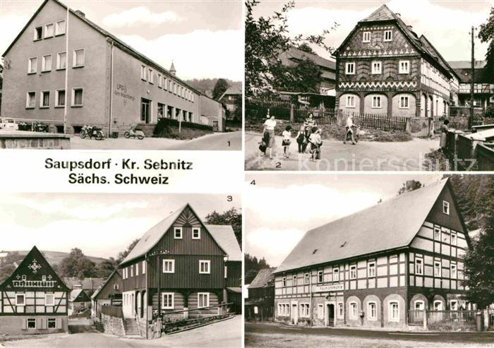 Saupsdorf Einkaufszentrum Umgebindehaus Konsum Gaststaette Raeumichtmuehle