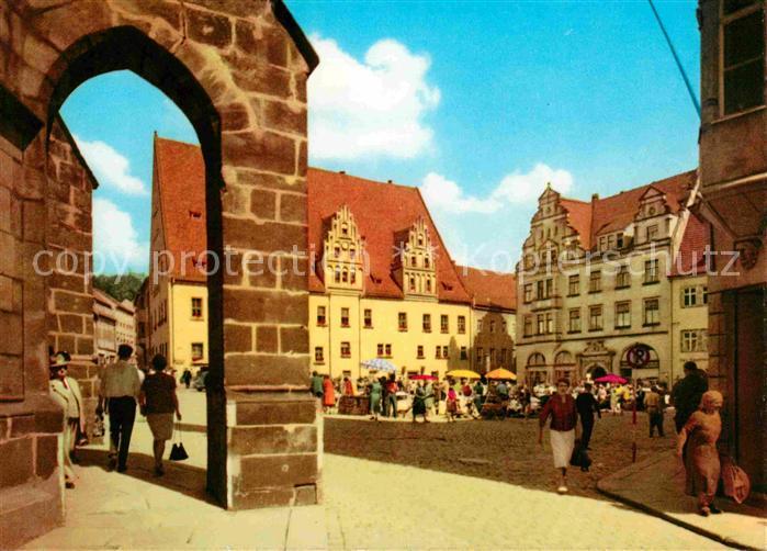 Meissen Elbe Sachsen Marktplatz Rathaus