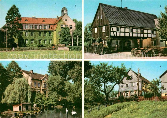 Neukirch Lausitz Lessingschule Umgebindehaeuser Schwanenteich