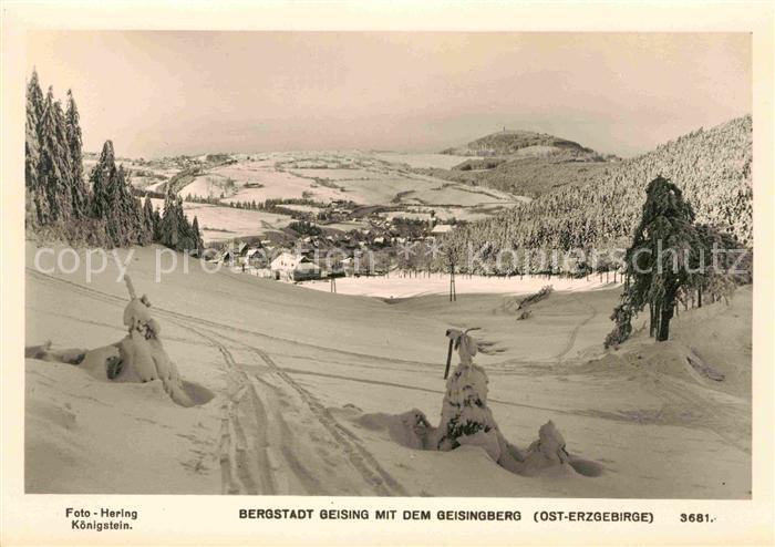 Geising Erzgebirge Geisingberg Winter