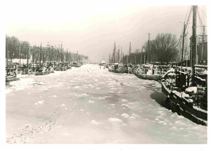 Warnemuende Ostseebad Hafen Winter