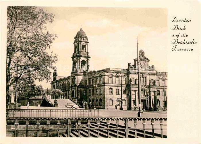 DRESDEN Elbe Bruehlsche Terrasse